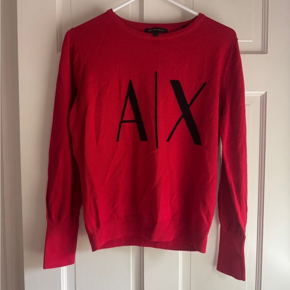Armani Exchange Red 50% Wool Sweater - Picture 1 of 6